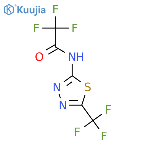 2,2,2-Trifluoro-N-(5-(trifluoromethyl)-1,3,4-thiadiazol-2-yl)acetamide structure