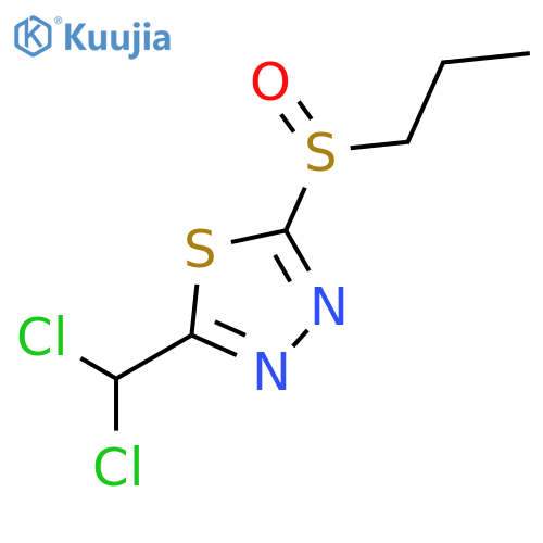 1,3,4-Thiadiazole, 2-(dichloromethyl)-5-(propylsulfinyl)- structure