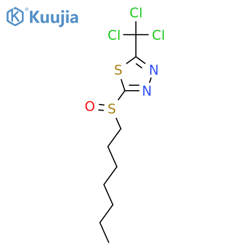 1,3,4-Thiadiazole, 2-(heptylsulfinyl)-5-(trichloromethyl)- structure
