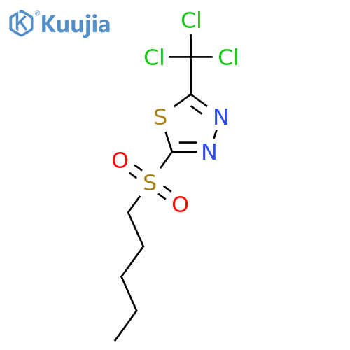 1,3,4-Thiadiazole, 2-(pentylsulfonyl)-5-(trichloromethyl)- structure