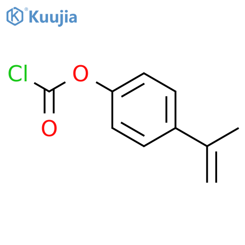 Carbonochloridic acid, 4-(1-methylethenyl)phenyl ester structure