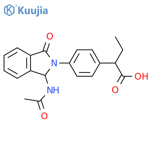 4-[1-(Acetylamino)-1,3-dihydro-3-oxo-2H-isoindol-2-yl]-α-ethylbenzeneacetic acid structure