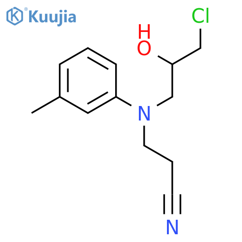 Propanenitrile, 3-[(3-chloro-2-hydroxypropyl)(3-methylphenyl)amino]- structure
