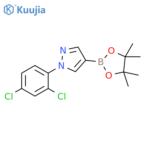 1-(2,4-dichlorophenyl)-4-(tetramethyl-1,3,2-dioxaborolan-2-yl)-1H-pyrazole structure