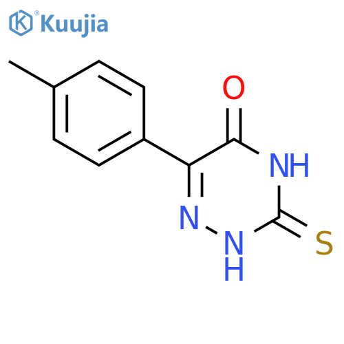 6-(4-methylphenyl)-3-sulfanyl-4,5-dihydro-1,2,4-triazin-5-one structure