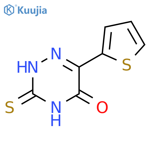 1,2,4-Triazin-5(2H)-one, 3,4-dihydro-6-(2-thienyl)-3-thioxo- structure