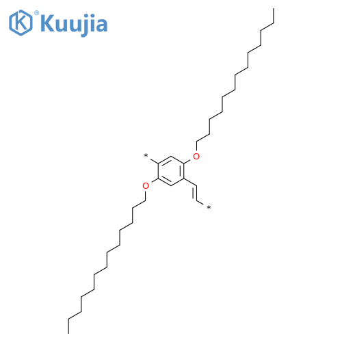 Poly[[2,5-bis(tridecyloxy)-1,4-phenylene]-1,2-ethenediyl] structure