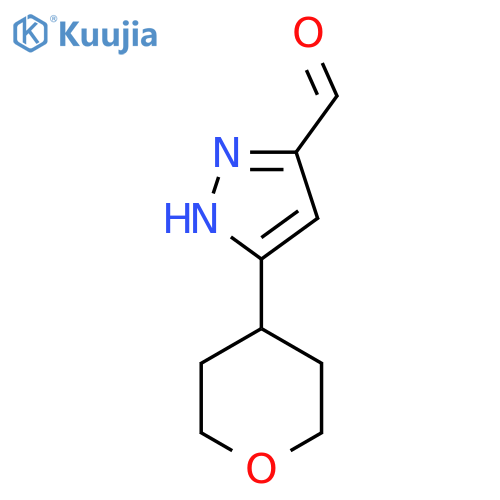 5-(oxan-4-yl)-1H-pyrazole-3-carbaldehyde structure