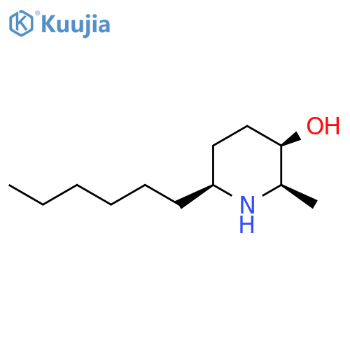 3-Piperidinol, 6-hexyl-2-methyl-, (2R,3R,6S)- (9CI) structure
