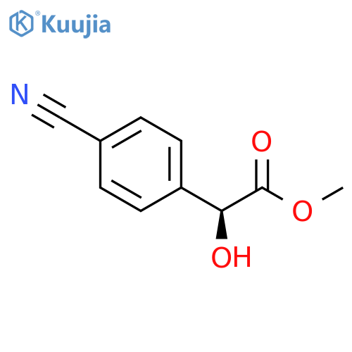 methyl (2S)-2-(4-cyanophenyl)-2-hydroxyacetate structure