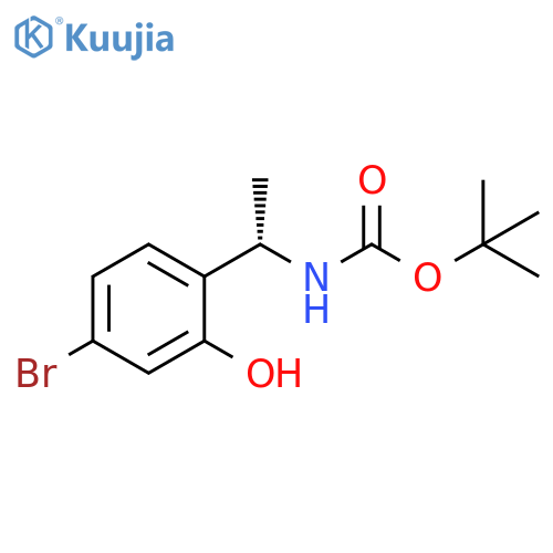 1,1-Dimethylethyl N-[(1S)-1-(4-bromo-2-hydroxyphenyl)ethyl]carbamate structure