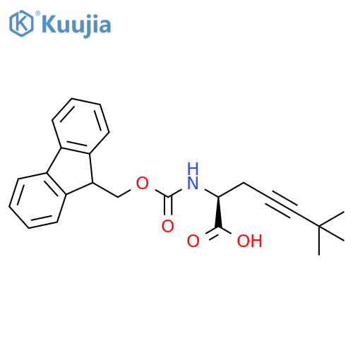 4-Heptynoic acid, 2-[[(9H-fluoren-9-ylmethoxy)carbonyl]amino]-6,6-dimethyl-, (2S)- structure