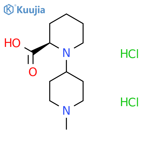 (2R)-1'-methyl-[1,4'-bipiperidine]-2-carboxylic acid dihydrochloride structure