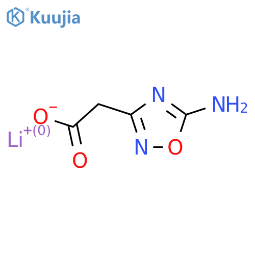 Lithium(1+) 2-(5-amino-1,2,4-oxadiazol-3-yl)acetate structure