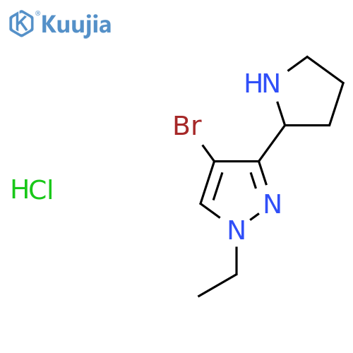 4-bromo-1-ethyl-3-(pyrrolidin-2-yl)-1H-pyrazole hydrochloride structure