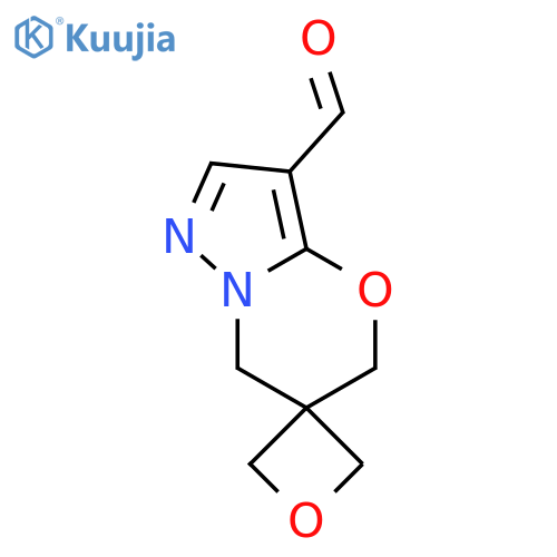 5',7'-Dihydrospiro[oxetane-3,6'-pyrazolo[3,2-b][1,3]oxazine]-3'-carbaldehyde structure