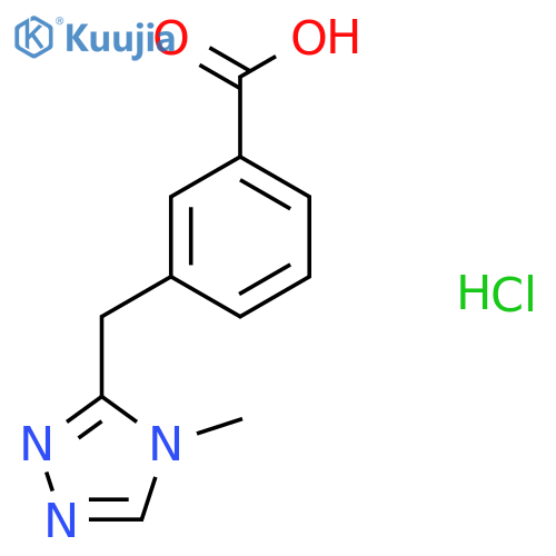 3-[(4-methyl-4H-1,2,4-triazol-3-yl)methyl]benzoic acid hydrochloride structure