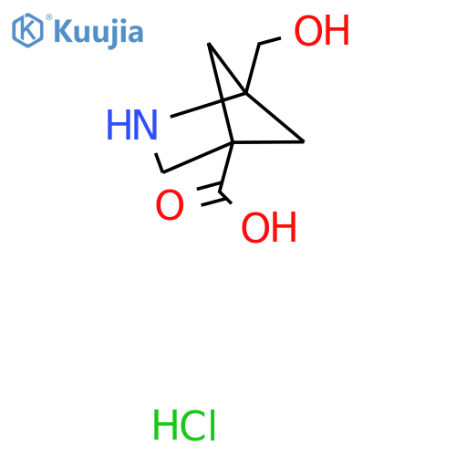 1-(Hydroxymethyl)-2-azabicyclo[2.1.1]hexane-4-carboxylic acid hydrochloride structure