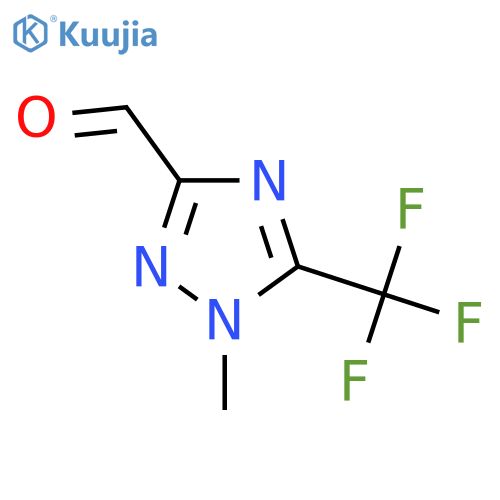1-methyl-5-(trifluoromethyl)-1H-1,2,4-triazole-3-carbaldehyde structure