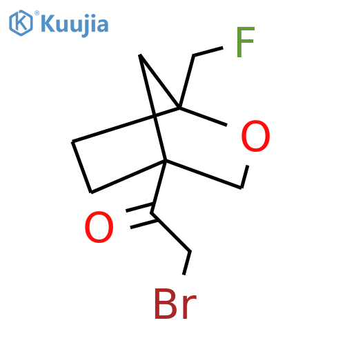 2-bromo-1-1-(fluoromethyl)-2-oxabicyclo2.2.1heptan-4-ylethan-1-one structure