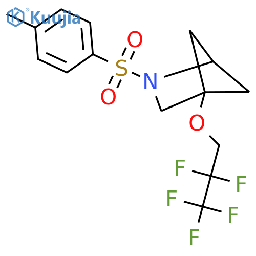 2-(4-Methylbenzenesulfonyl)-4-(2,2,3,3,3-pentafluoropropoxy)-2-azabicyclo[2.1.1]hexane structure