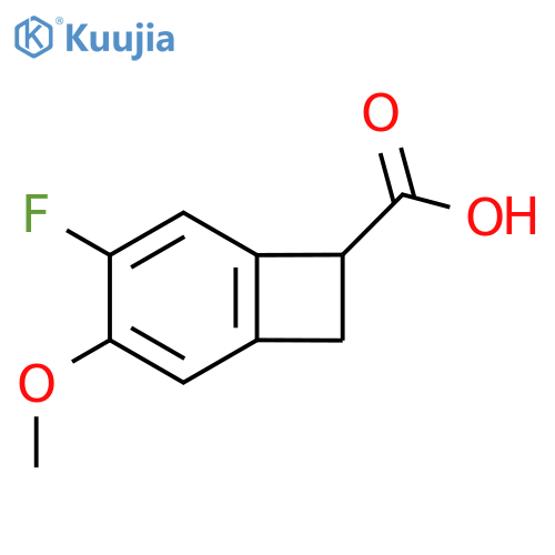 4-fluoro-3-methoxybicyclo4.2.0octa-1(6),2,4-triene-7-carboxylic acid structure