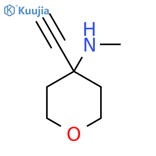 4-ethynyl-N-methyloxan-4-amine structure