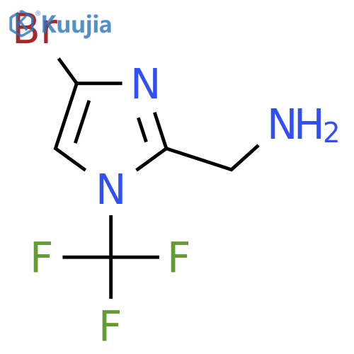 1-[4-bromo-1-(trifluoromethyl)-1H-imidazol-2-yl]methanamine structure