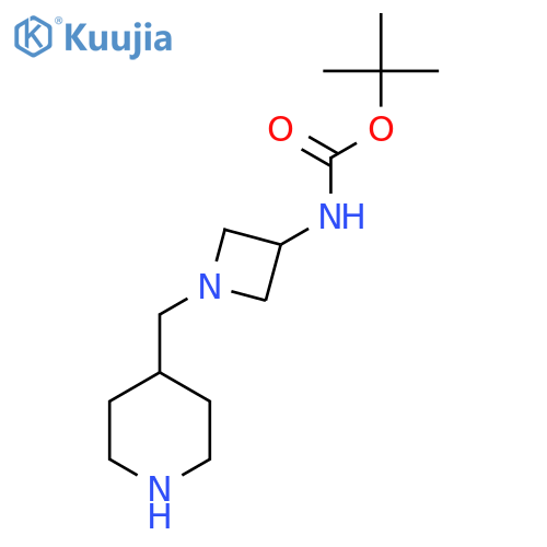 tert-butyl N-[1-(piperidin-4-ylmethyl)azetidin-3-yl]carbamate structure