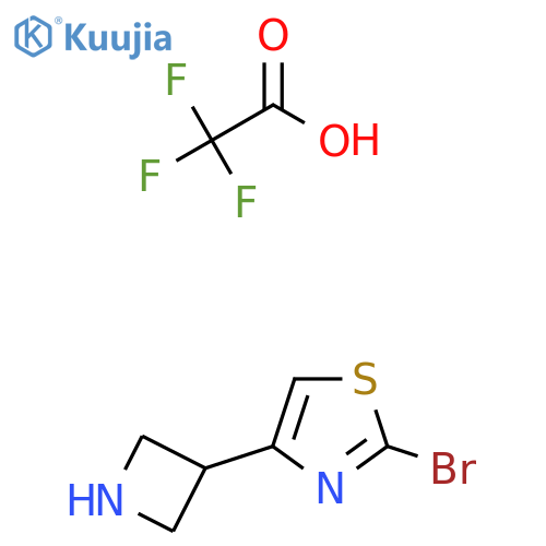 4-(Azetidin-3-yl)-2-bromo-1,3-thiazole; trifluoroacetic acid structure