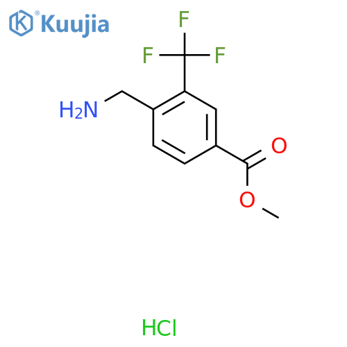 Methyl 4-(aminomethyl)-3-(trifluoromethyl)benzoate hydrochloride structure