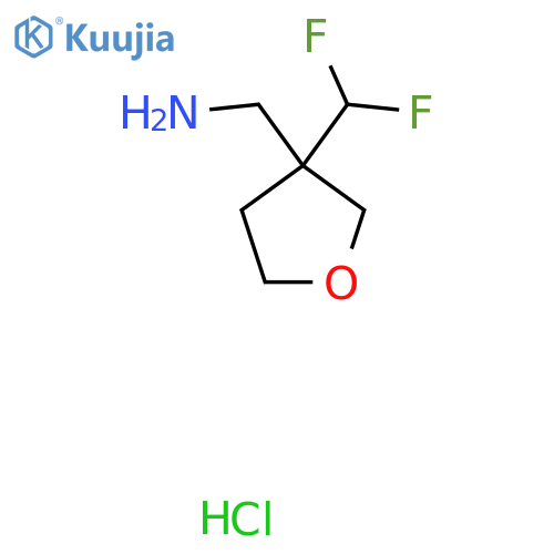 1-[3-(Difluoromethyl)oxolan-3-yl]methanamine hydrochloride structure