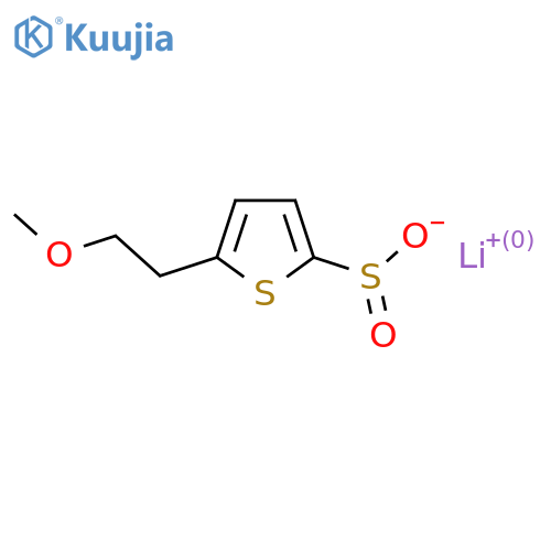 Lithium(1+) 5-(2-methoxyethyl)thiophene-2-sulfinate structure