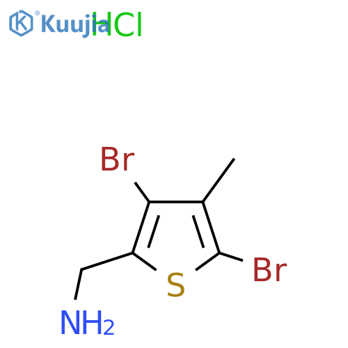 1-(3,5-Dibromo-4-methylthiophen-2-yl)methanamine hydrochloride structure