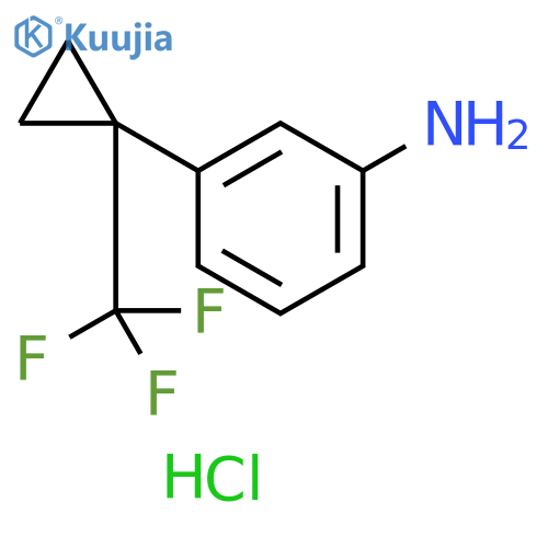 Benzenamine, 3-[1-(trifluoromethyl)cyclopropyl]-, hydrochloride (1:1) structure