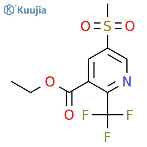 Ethyl 5-methanesulfonyl-2-(trifluoromethyl)pyridine-3-carboxylate structure