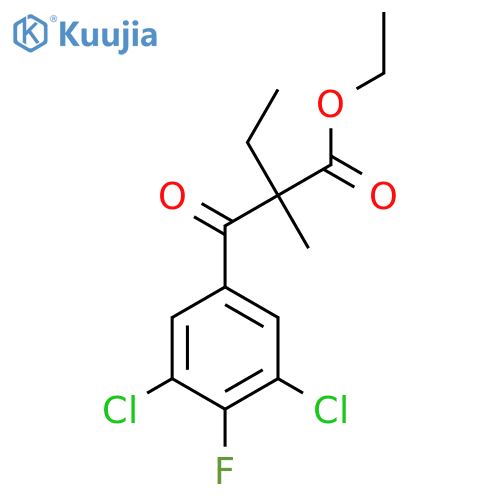 Ethyl 2-(3,5-dichloro-4-fluorobenzoyl)-2-methylbutanoate structure