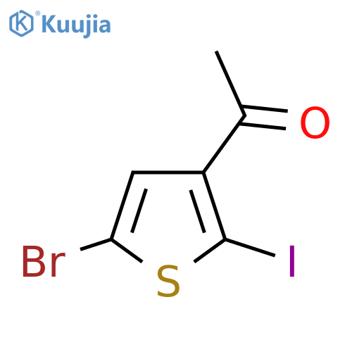 1-(5-Bromo-2-iodothiophen-3-yl)ethan-1-one structure