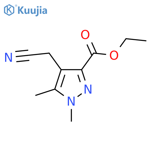 ethyl 4-(cyanomethyl)-1,5-dimethyl-1H-pyrazole-3-carboxylate structure