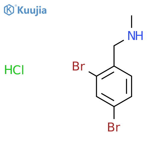 [(2,4-Dibromophenyl)methyl](methyl)amine hydrochloride structure