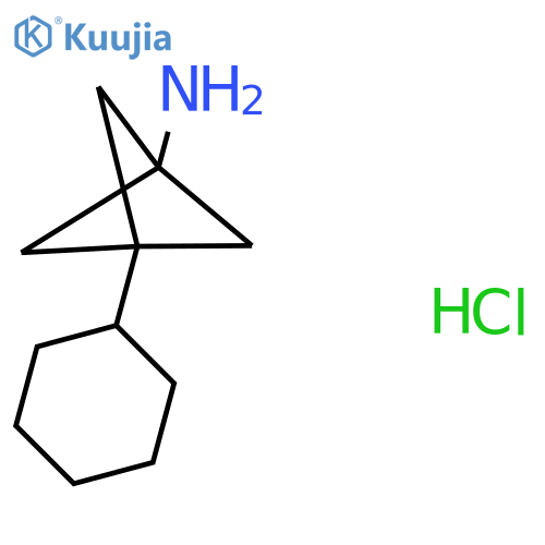 3-Cyclohexylbicyclo[1.1.1]pentan-1-amine hydrochloride structure