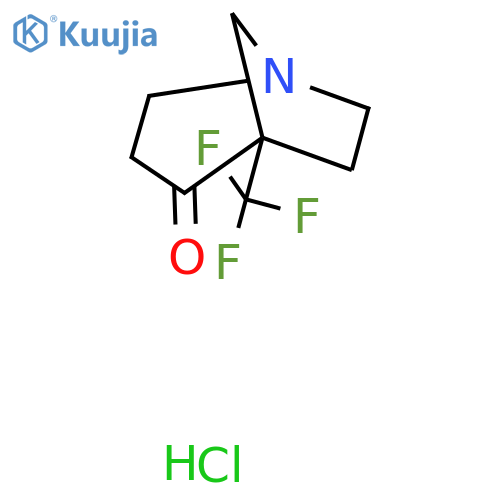 5-(Trifluoromethyl)-1-azabicyclo[3.2.1]octan-4-one hydrochloride structure
