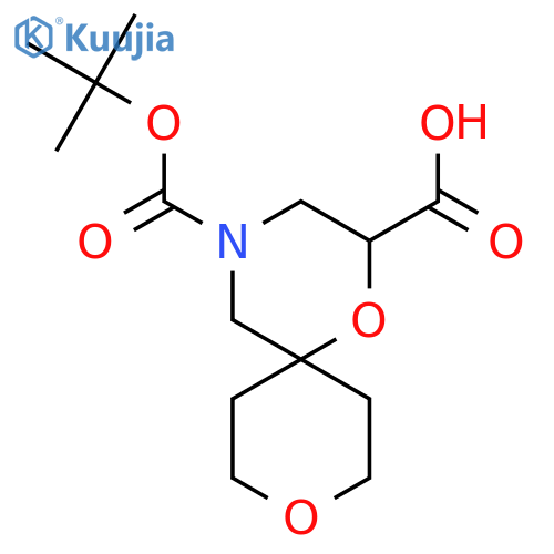 4-(tert-Butoxycarbonyl)-1,9-dioxa-4-azaspiro[5.5]undecane-2-carboxylic acid structure