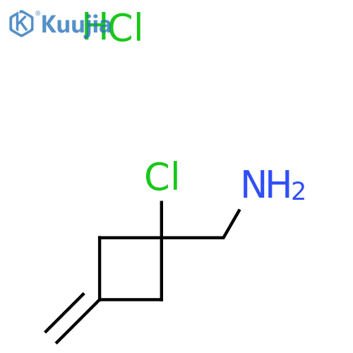 1-(1-Chloro-3-methylidenecyclobutyl)methanamine hydrochloride structure