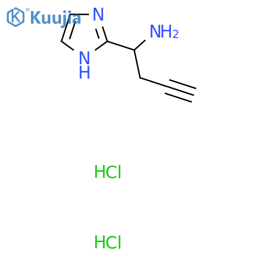 1-(1H-imidazol-2-yl)but-3-yn-1-amine dihydrochloride structure
