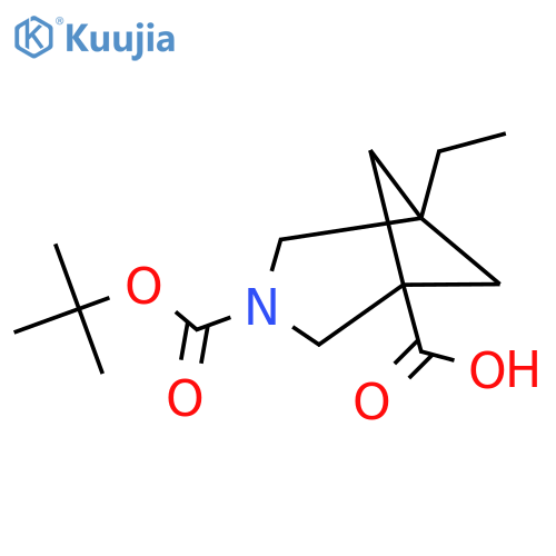 3-(tert-butoxy)carbonyl-5-ethyl-3-azabicyclo3.1.1heptane-1-carboxylic acid structure