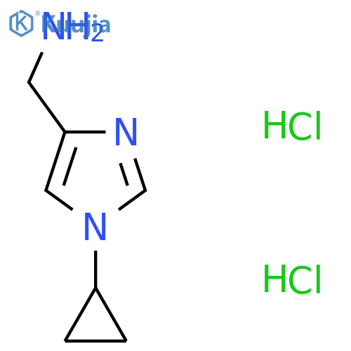 1-(1-cyclopropyl-1H-imidazol-4-yl)methanamine dihydrochloride structure