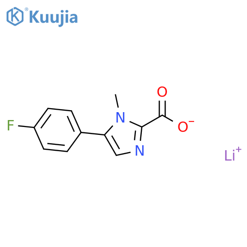 lithium(1+) 5-(4-fluorophenyl)-1-methyl-1H-imidazole-2-carboxylate structure