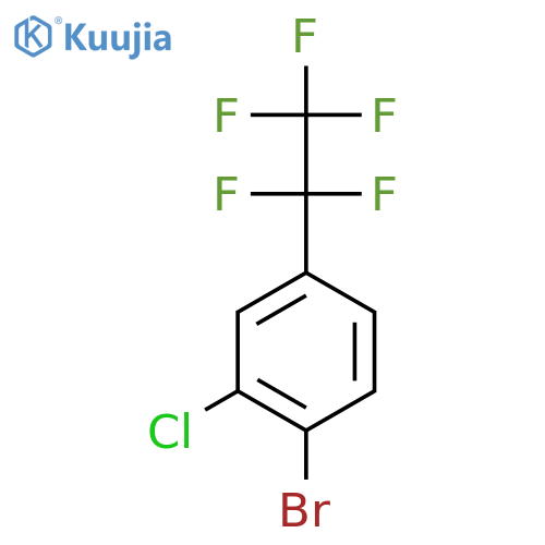 1-Bromo-2-chloro-4-(1,1,2,2,2-pentafluoroethyl)benzene structure