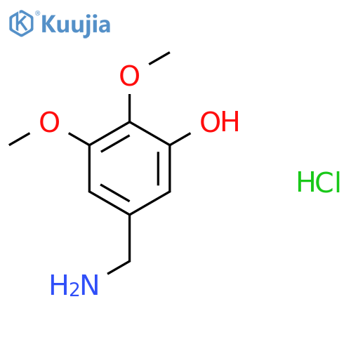 5-(Aminomethyl)-2,3-dimethoxyphenol hydrochloride structure